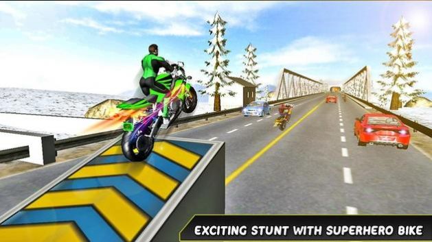 超级3D公路自行车特技游戏手机版（Super 3D Highway Bike Stunt） v1.6