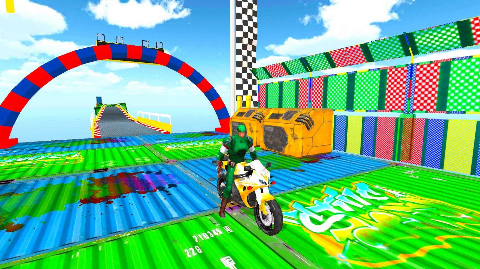 超级坡道摩托车特技3D游戏安卓版（SuperHero Bike） v1.0.6