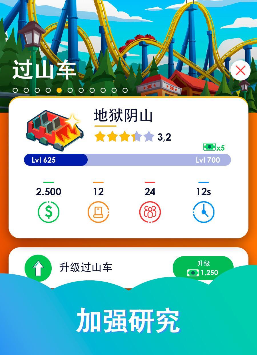 超懒主题公园大亨钞票最新安卓版（Idle Theme Park）图片1