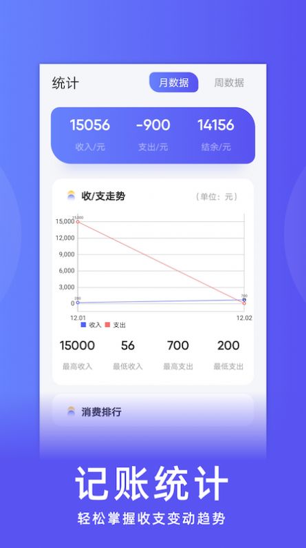 简洁记账app,封面是羽毛官方下载 v1.2